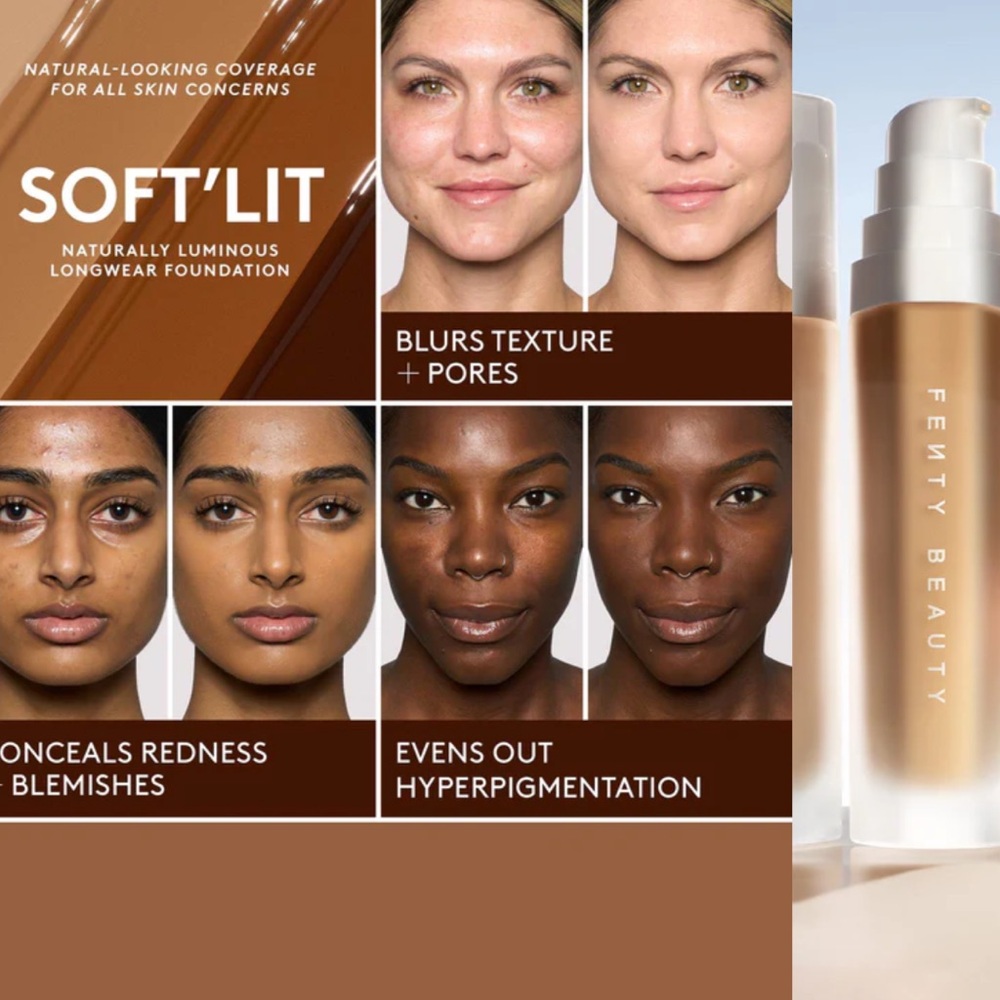 Fenty Beauty Soft Lit Longwear Foundation 445 New in Box - Picture 6 of 9